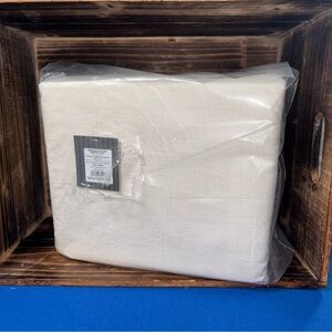 Duvet Set Beige Cal King Hemstitch 100%Cotton 100x98 Fringe edges New